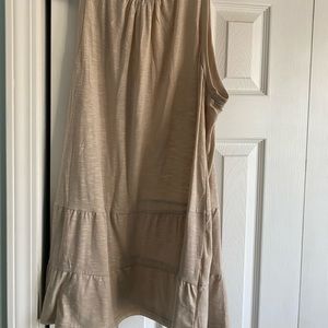 Long tan sleeveless cami XL